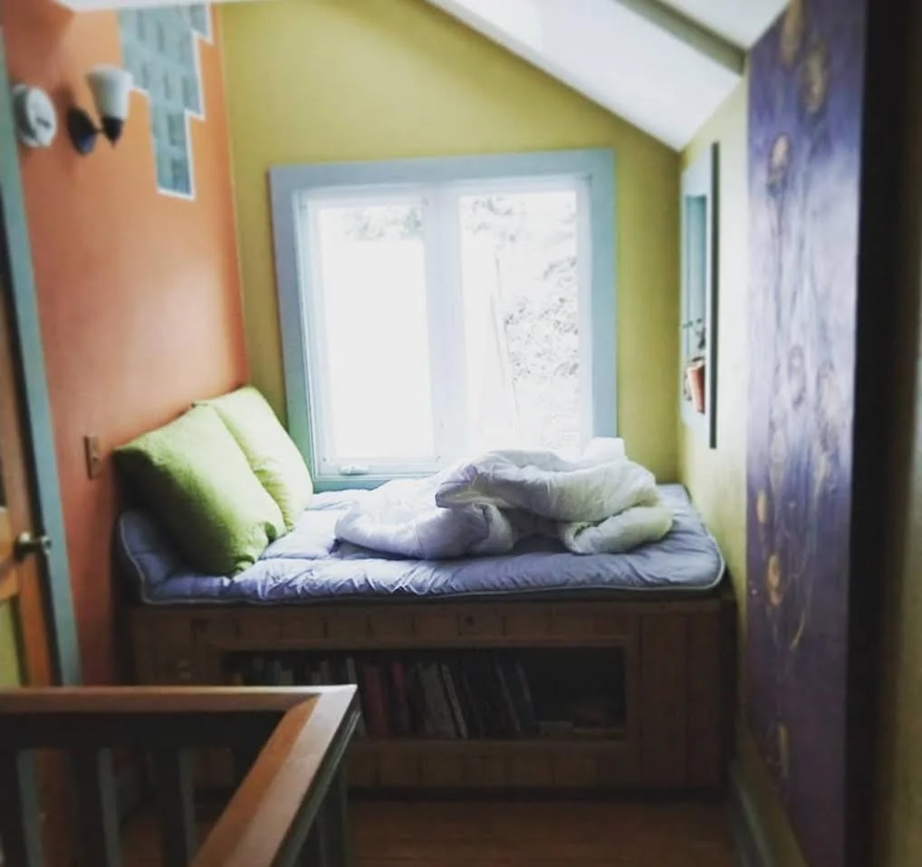 Super Cozy away space looks out over the river.