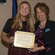 Emma Burns (left), 2019 DWPA Scholarship Winner, and Judy Stahl
