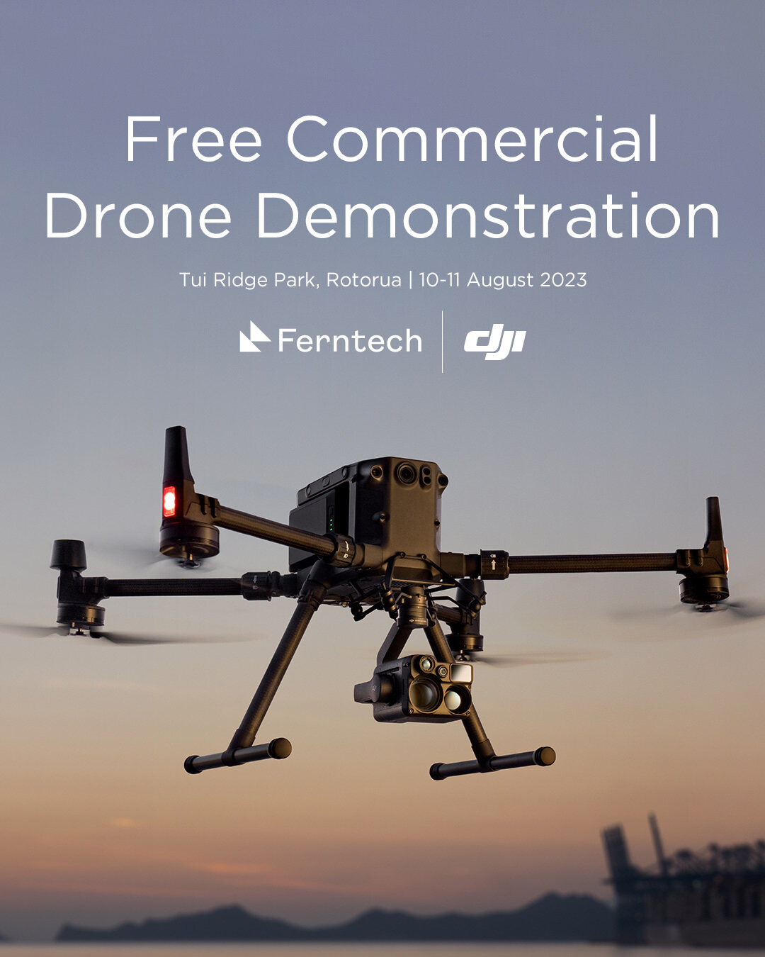 FREE DRONE DEMO DAY: From surveying and mapping, to thermal inspections, plant spraying, and stock herding - drones are rapidly transforming how businesses operate in New Zealand.

Join us in Rotorua on 10th or 11th August, where you'll learn about t