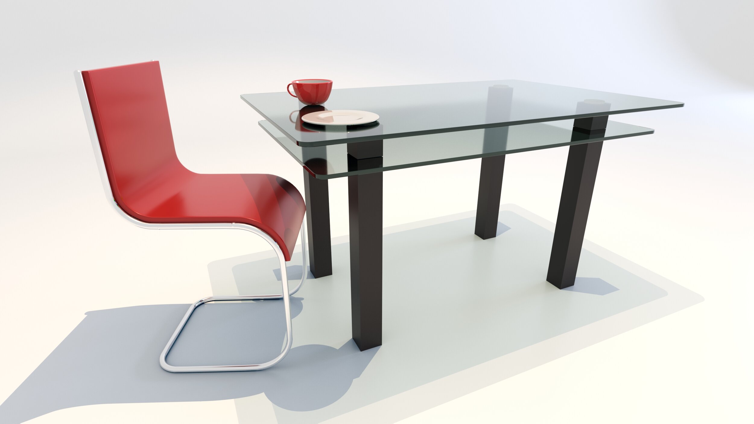 Modern Chair and Table