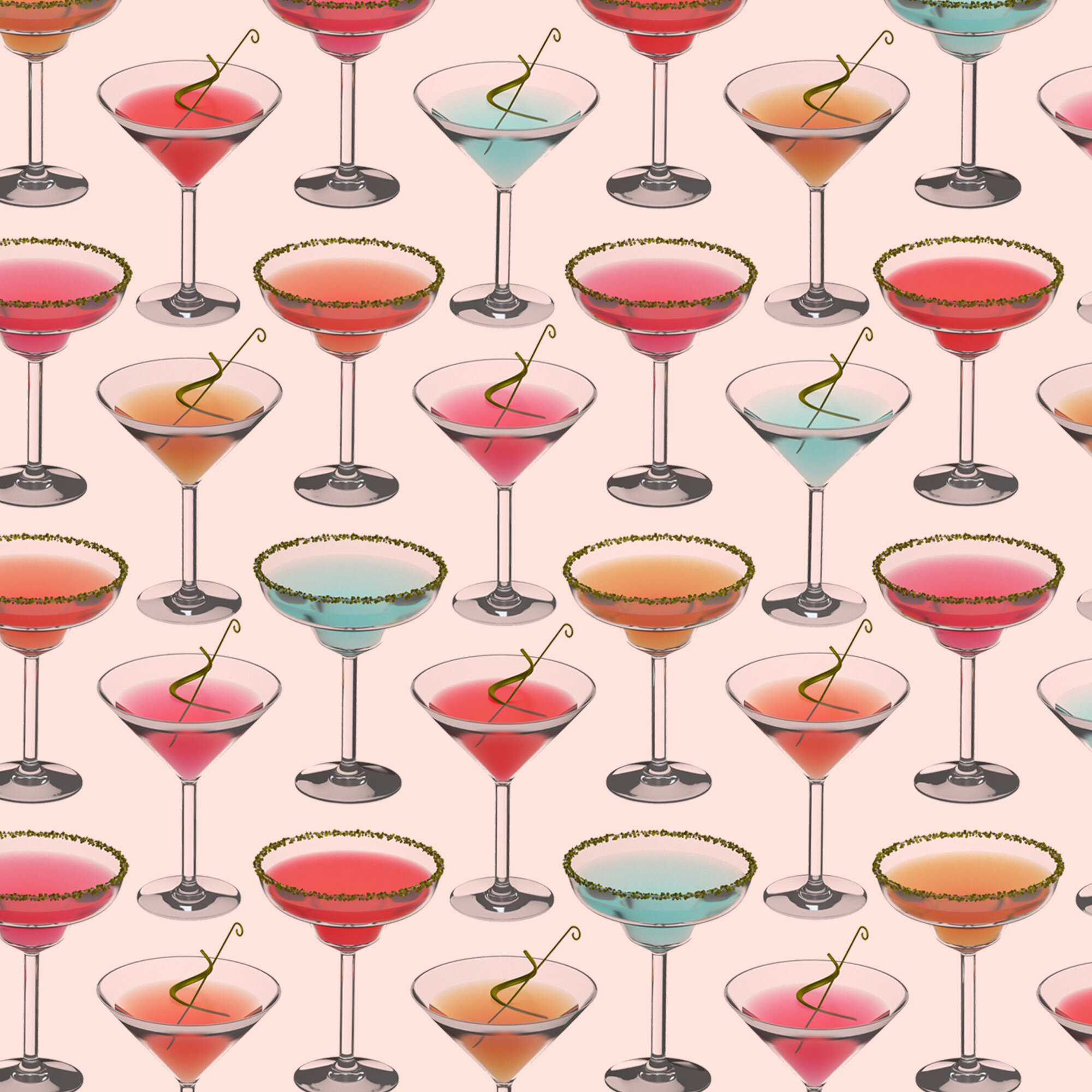 Martini & Margarita Pattern