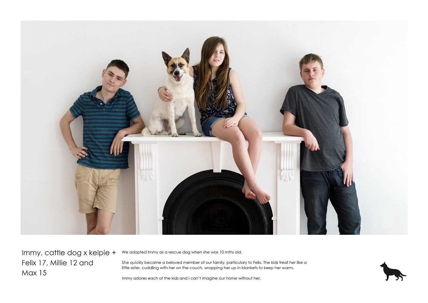 studio dog and kids portrait photographer
