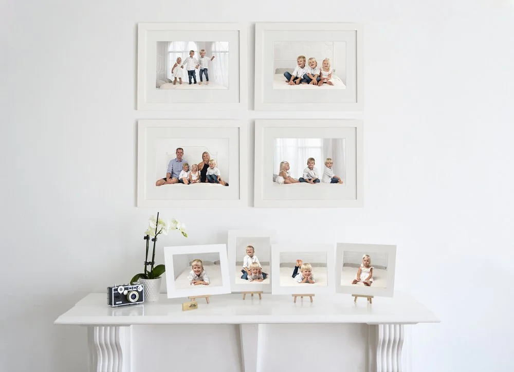 Kids photography Sydney, professional printed family portraits on wall