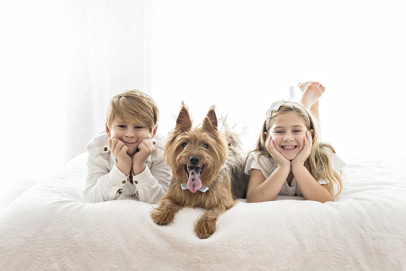 Kids and dog photography