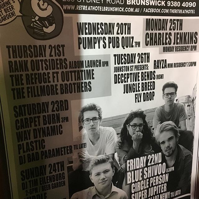 Great night at the Retreat last night. Thanks to those that came and tapped their toes. Cars packed and the trip to Apollo Bay is on. Night 2 #apollo bay #therefugeband #fillmorebrothers #vintagegear #aireysinletpub #aireysopenmic #mongrelrock