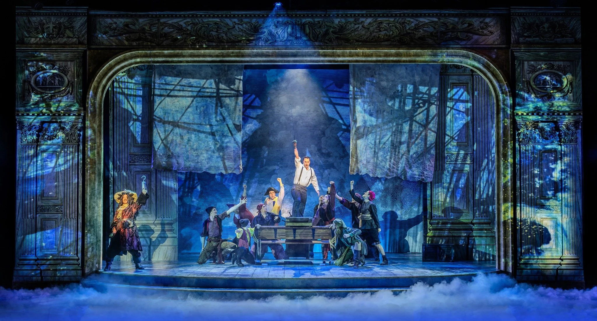    Finding Neverland   at the White Plains Performing Arts Center.   Director: Marc Tumminelli. Music Director/Producer: Stephen Ferri, Choreographer: Felicity Stiverson, Set Design: Chris &amp; Justin Swader, Lighting Design: Aaron Bowersox, Video D