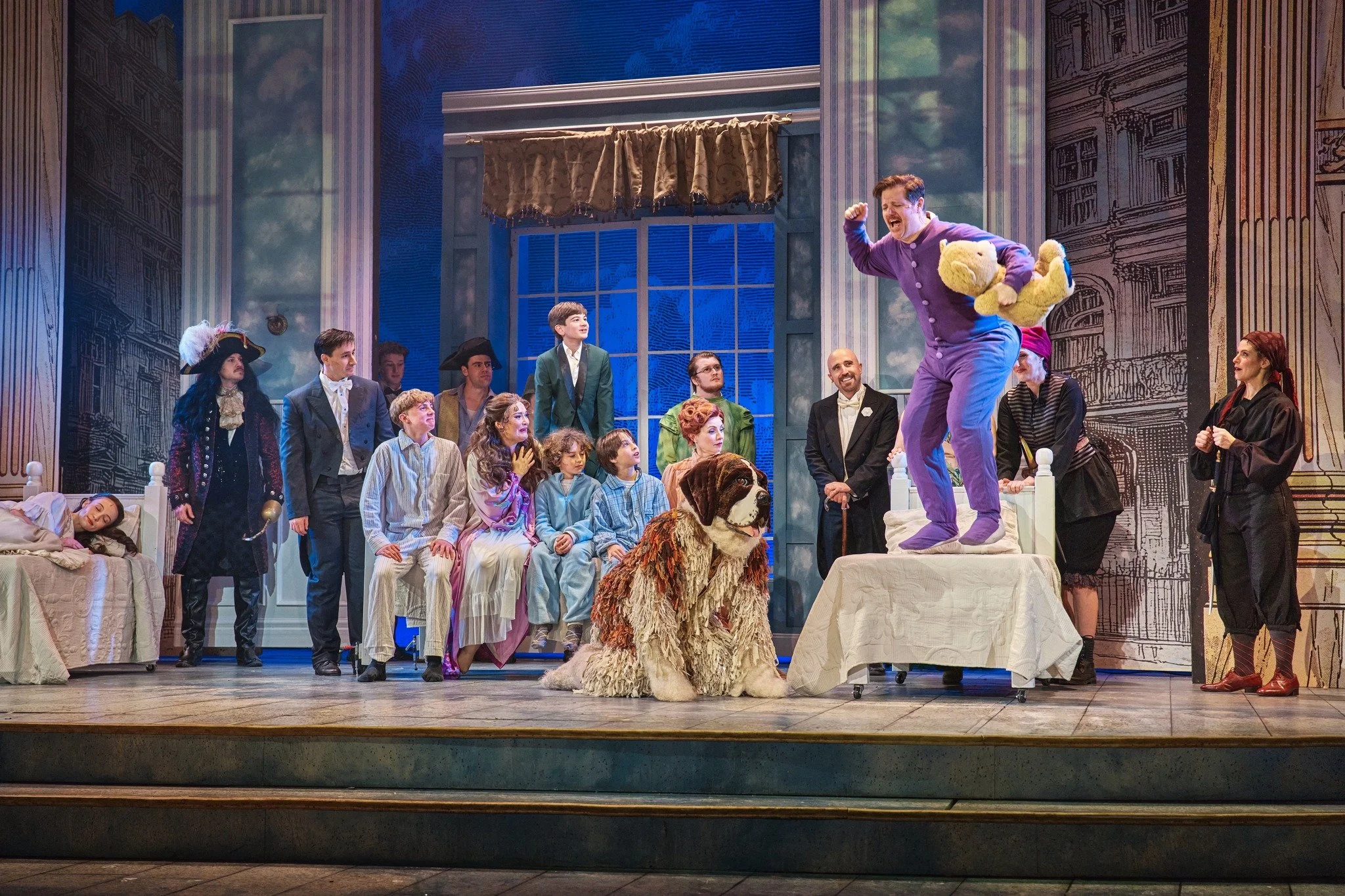    Finding Neverland   at the White Plains Performing Arts Center.   Director: Marc Tumminelli. Music Director/Producer: Stephen Ferri, Choreographer: Felicity Stiverson, Set Design: Chris &amp; Justin Swader, Lighting Design: Aaron Bowersox, Video D