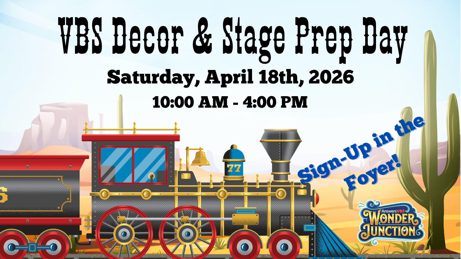 VBS Decor/Stage Prep Day