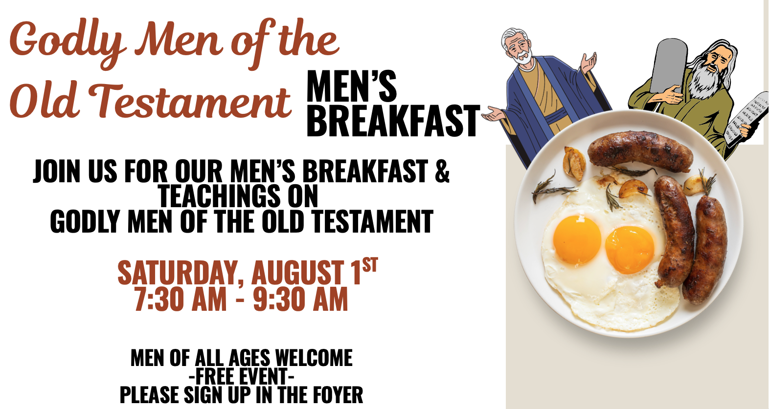Men's Breakfast: Godly Men of the Old Testament