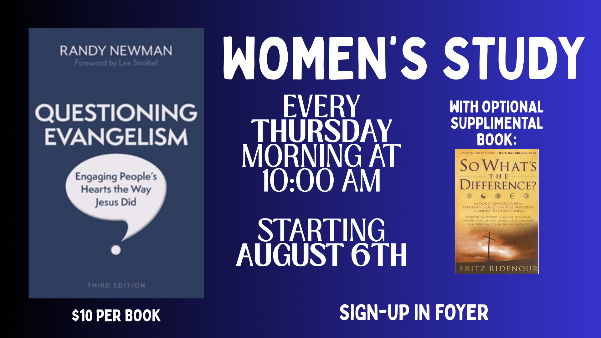 AM Women's Bible Study - Questioning Evangelism: Engaging Peoples Hearts the way Jesus Did