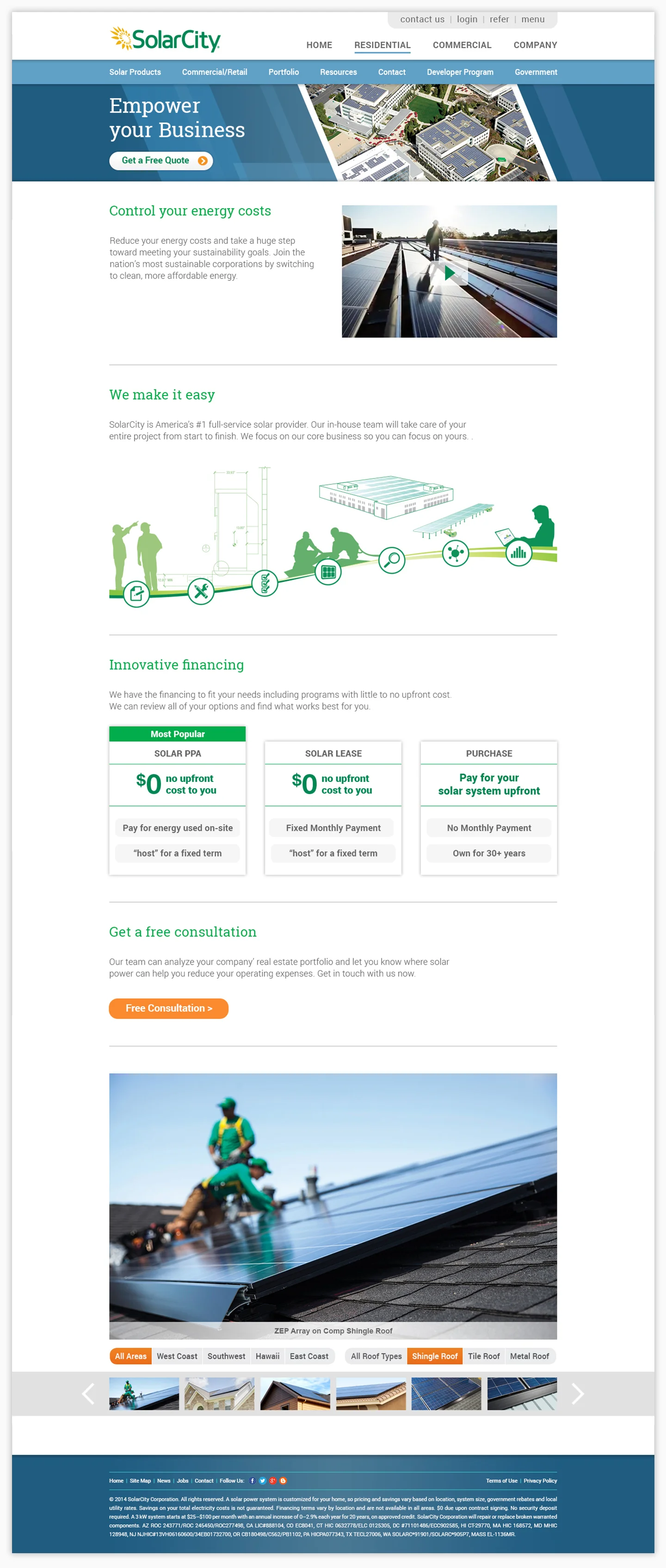 SolarCity Website Redesign