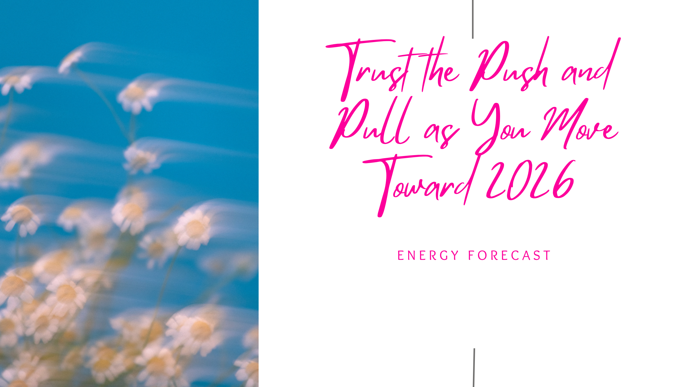 Trust the Push and Pull as You Move Toward 2026