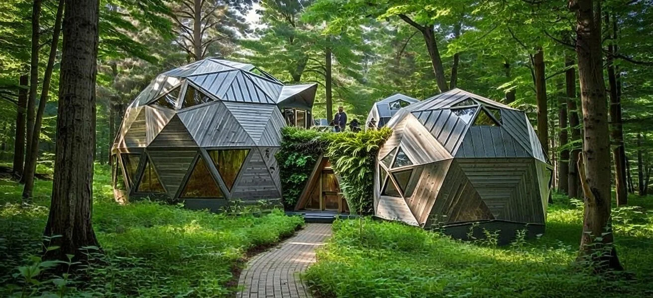 A geodesic dome house by AirMod Architecture