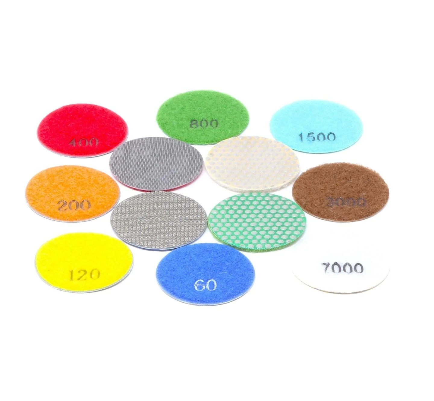 Electroplated and resin bonded diamond polishing pads, these are available from 25mm to 180mm. When it comes to cleaning up edges on tiles then there is no better option. 
#elitestonetools #tiling #tilerstools #polishing #diamondpolishing