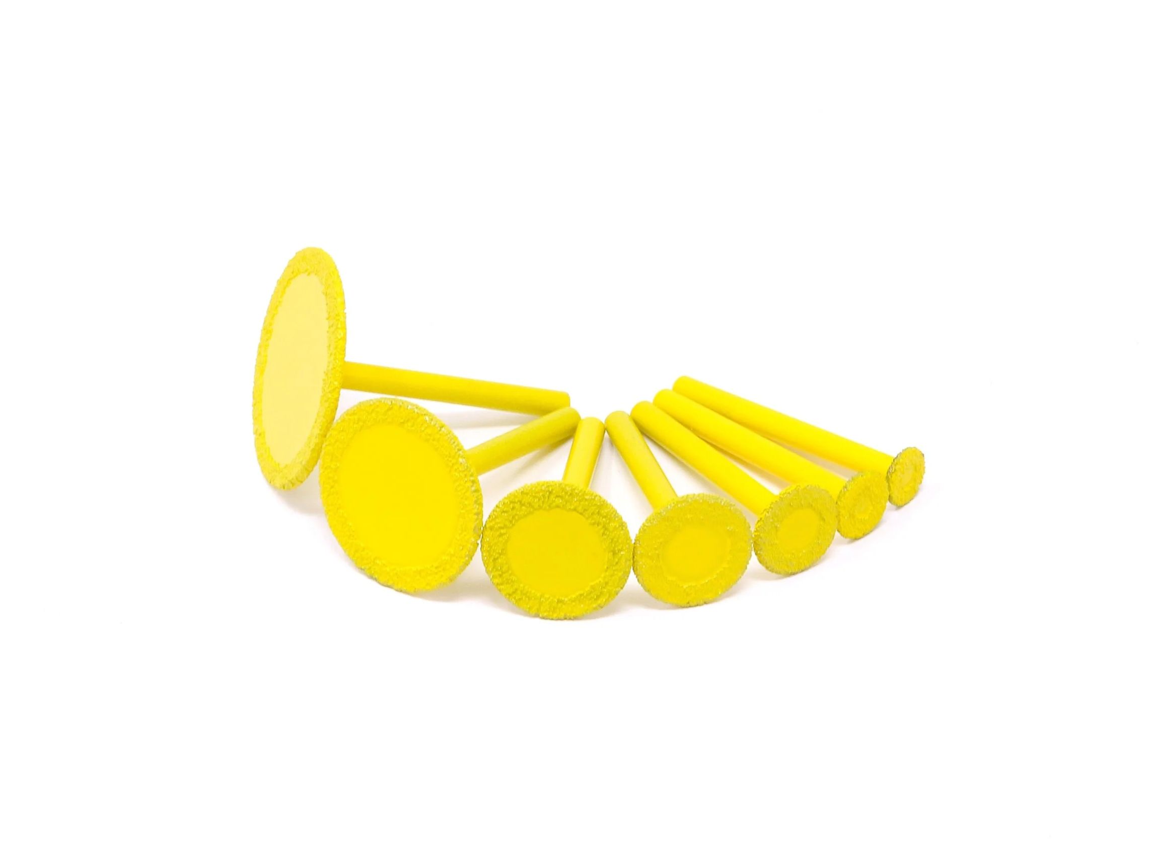 Vacuum brazed diamond discs with 6mm shank - 12.7mm to 50mm diameter - 36 grit