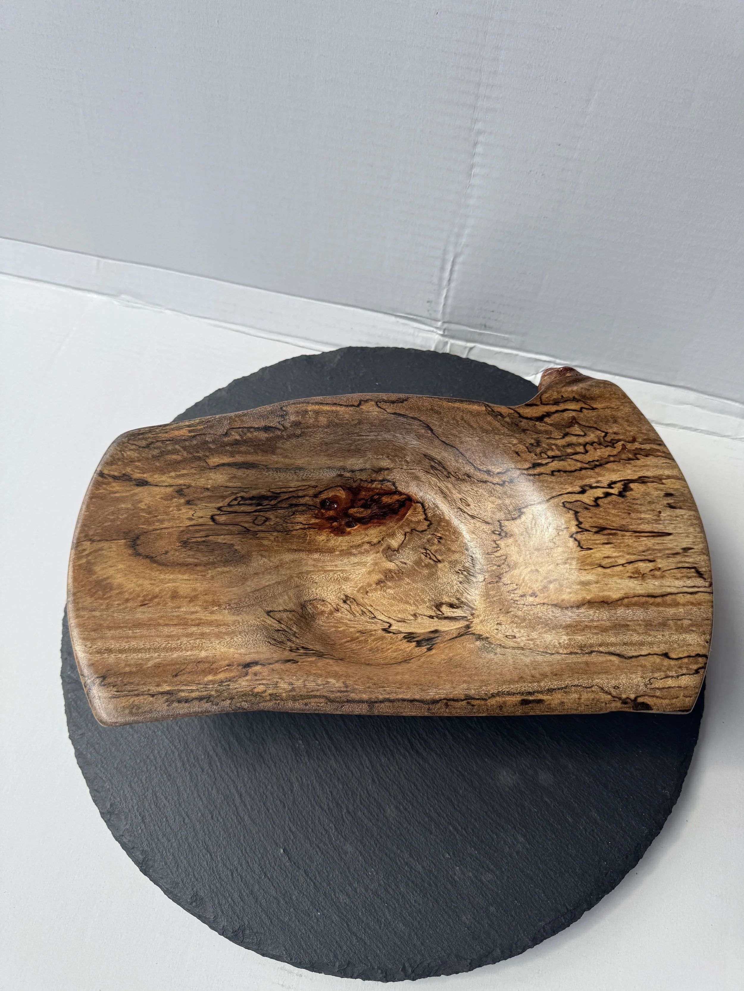 Hawaiian live edge spalted Avodado fruit platter.