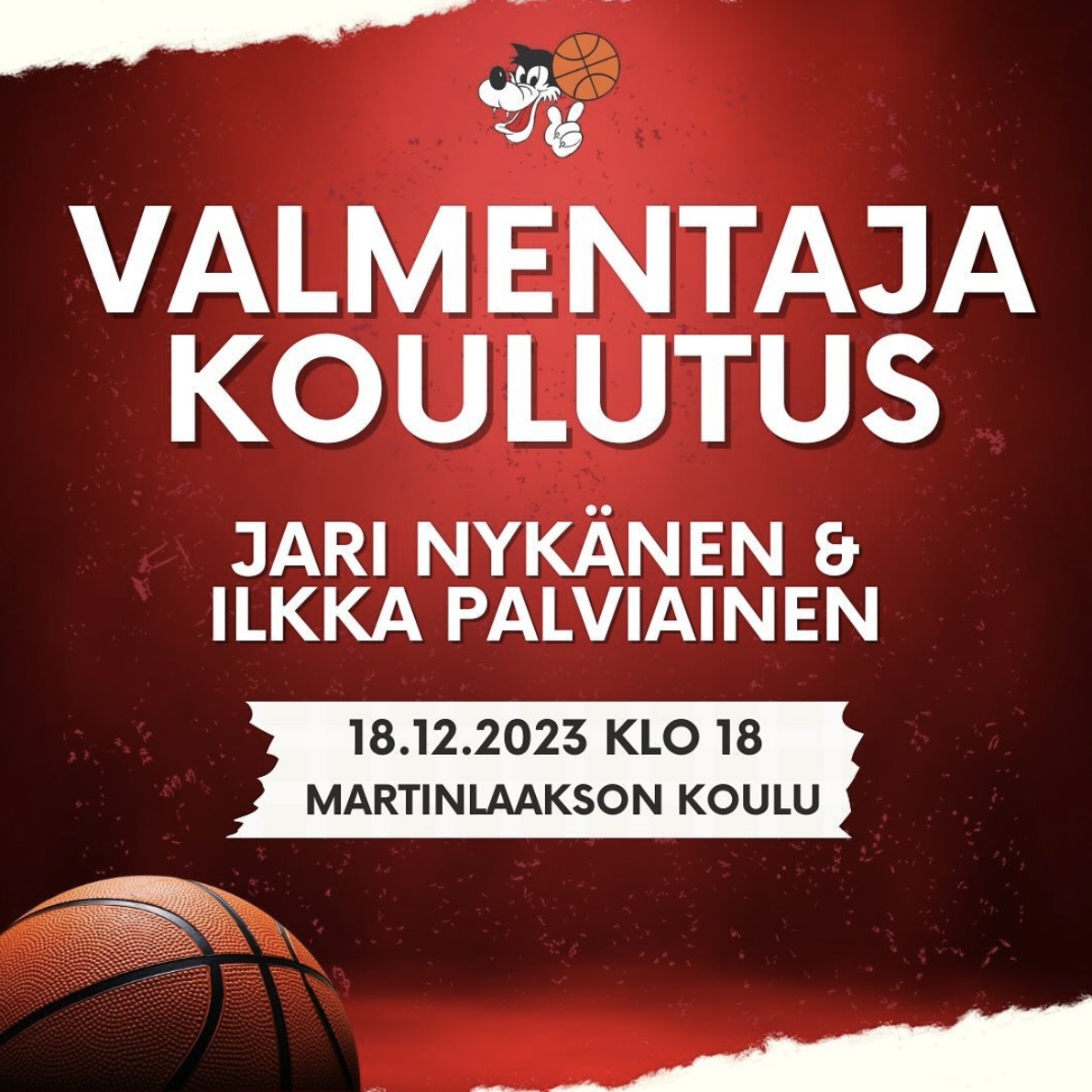 AVOIN VALMENTAJAKOULUTUS 18.12. KLO 18:00. TERVETULOA!