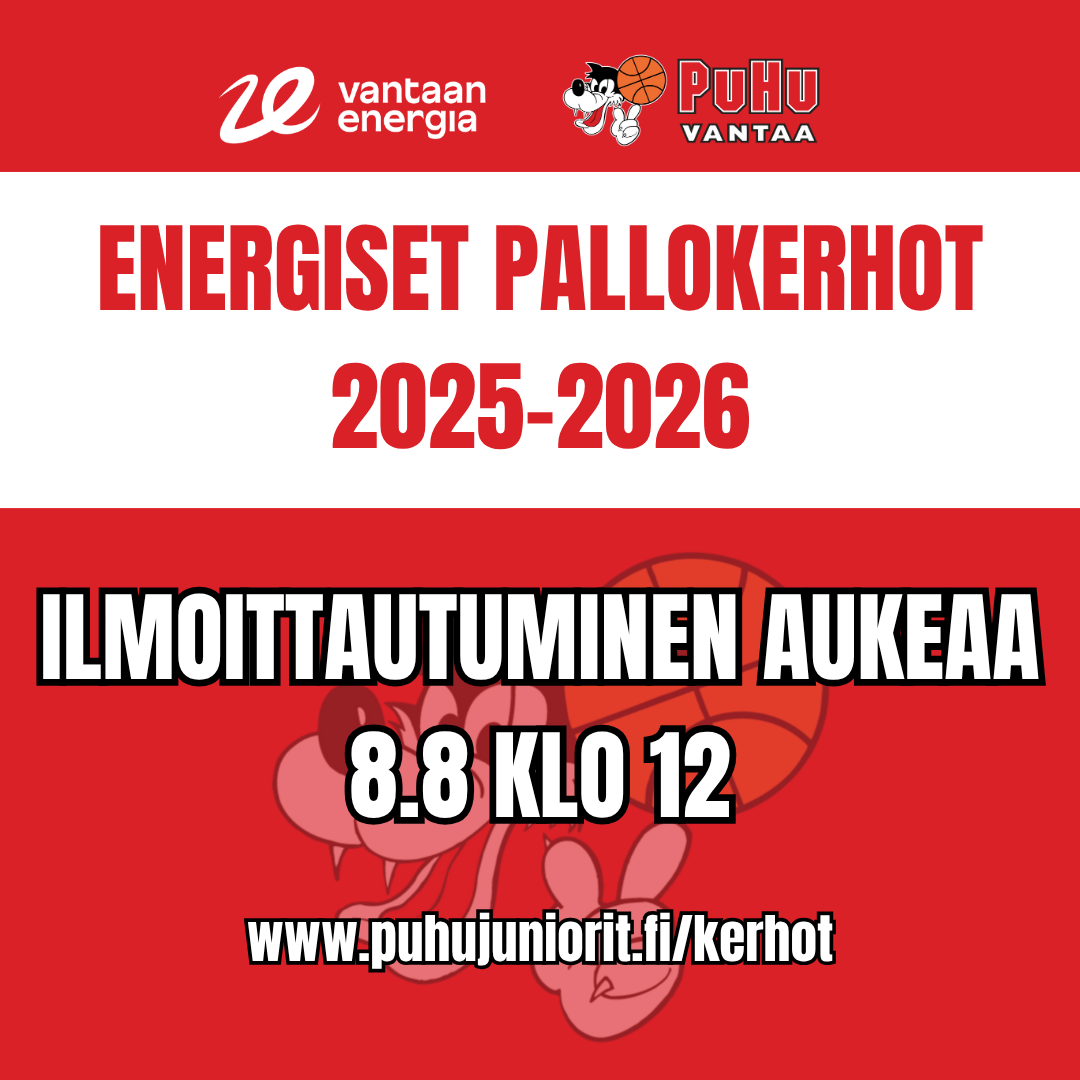 Pallokerhojen ilmoittautuminen aukeaa pe 8.8 klo 12!
