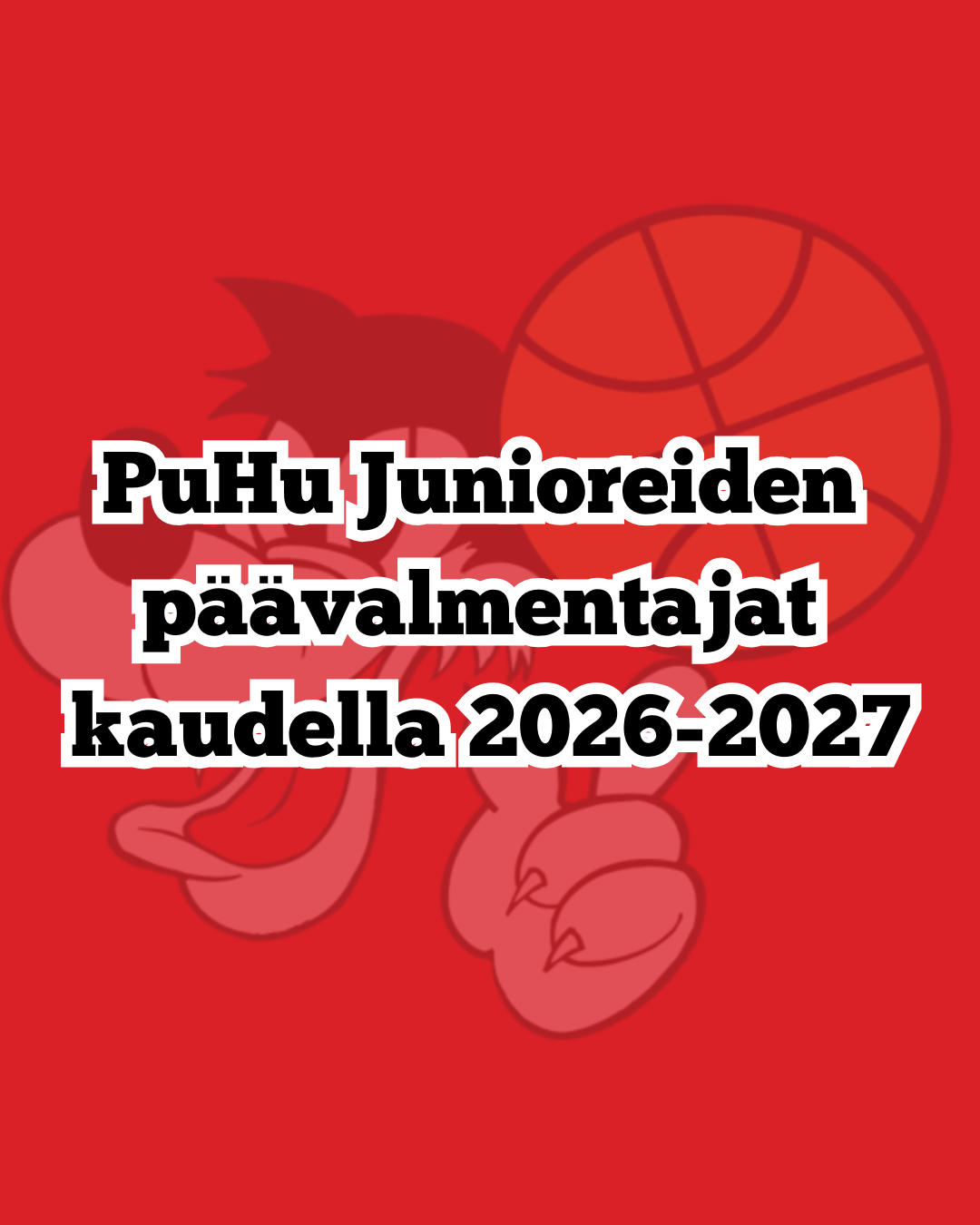 PuHu Junioreiden päävalmentajat on julkaistu kaudelle 2026-27