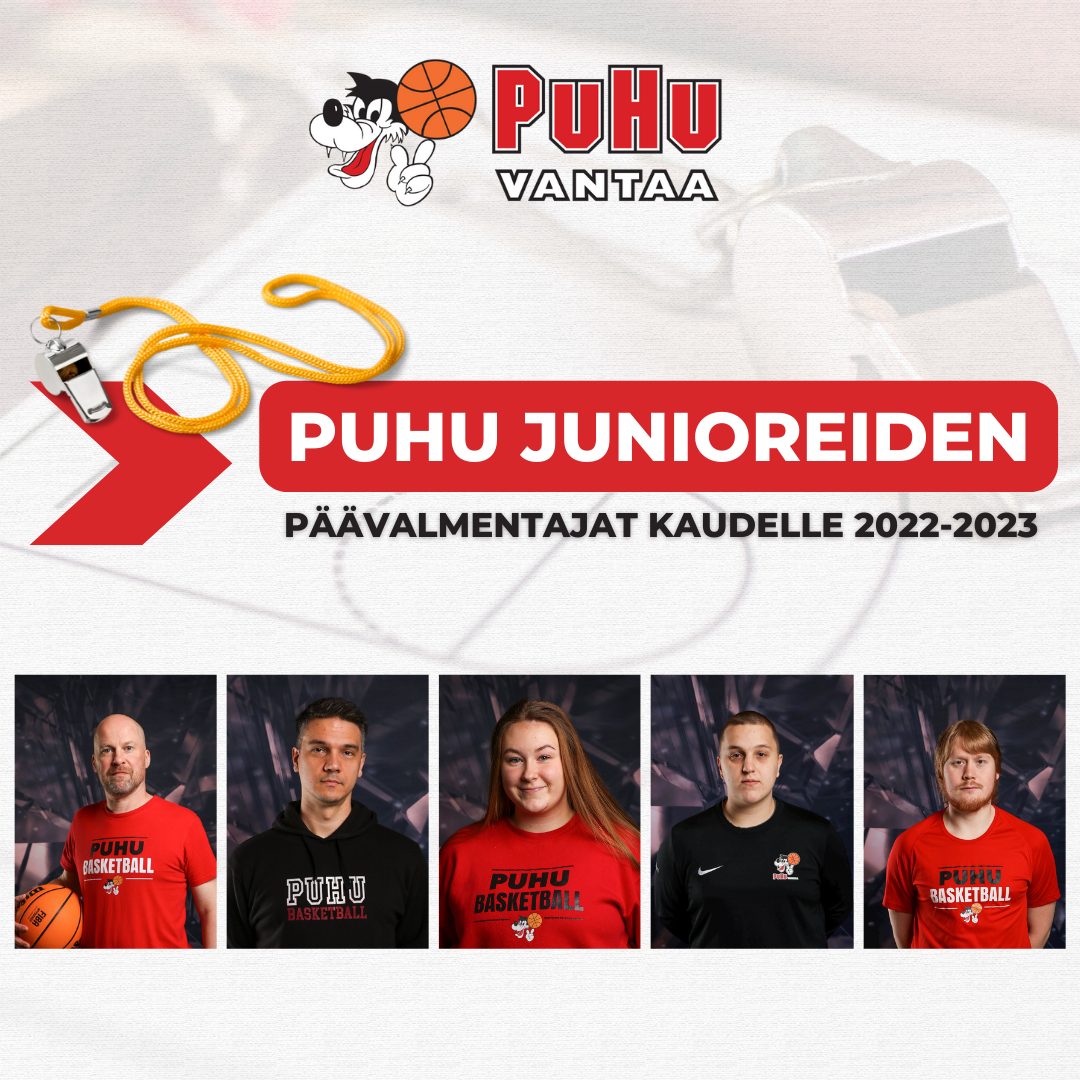 PUHU JUNIOREIDEN PÄÄVALMENTAJAT KAUDELLA 2022-2023