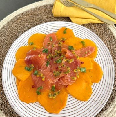 Carpaccio mangue saumon