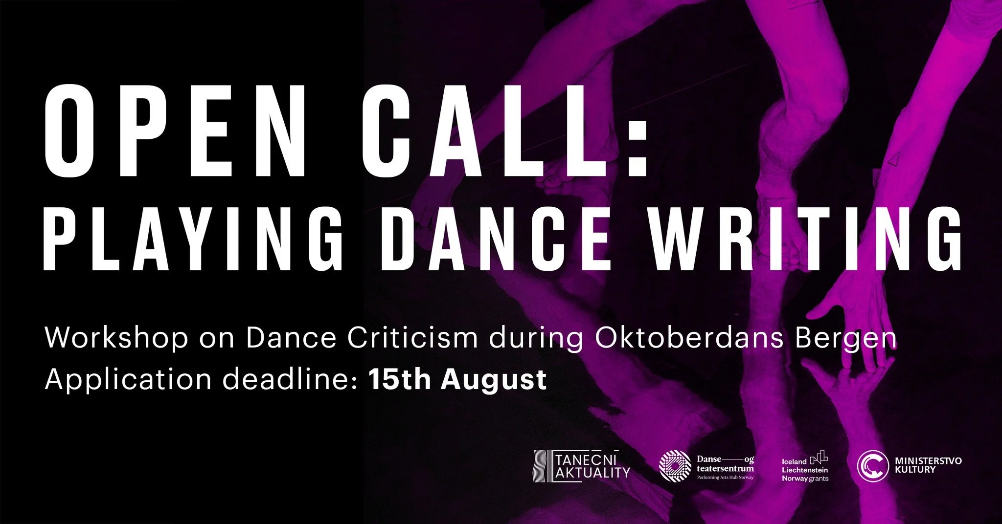 OPEN CALL: Playing Dance Writing
Søk om å bli en av kritikerne deltar på seminaret Playing Dance Writing i Bergen, under Oktoberdans 20. - 24. oktober 2022.