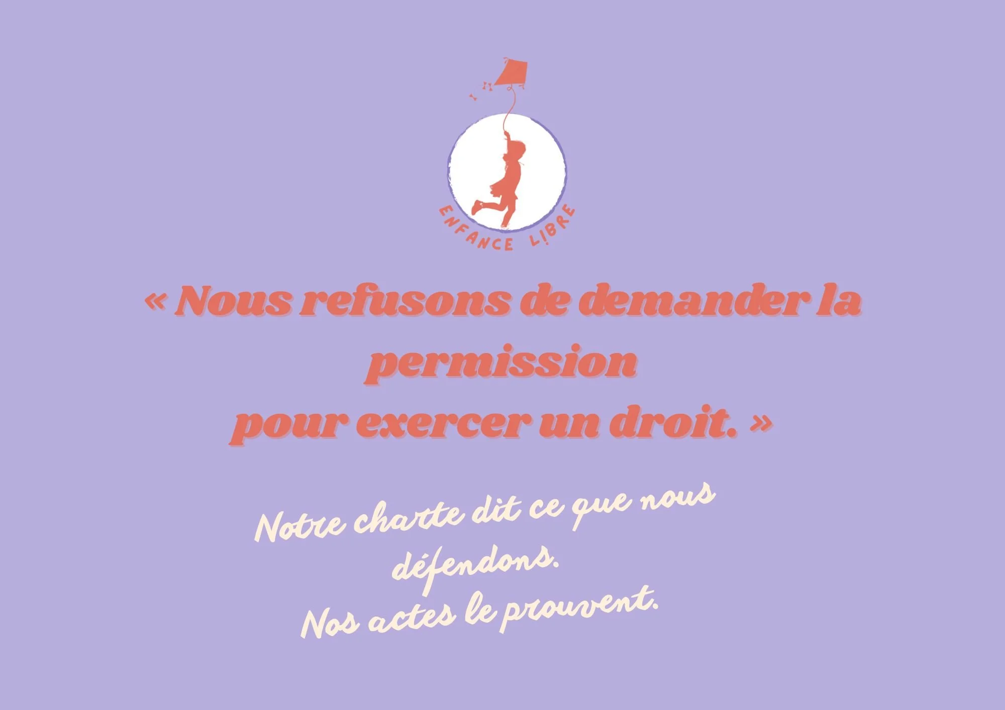 La charte d'Enfance Libre