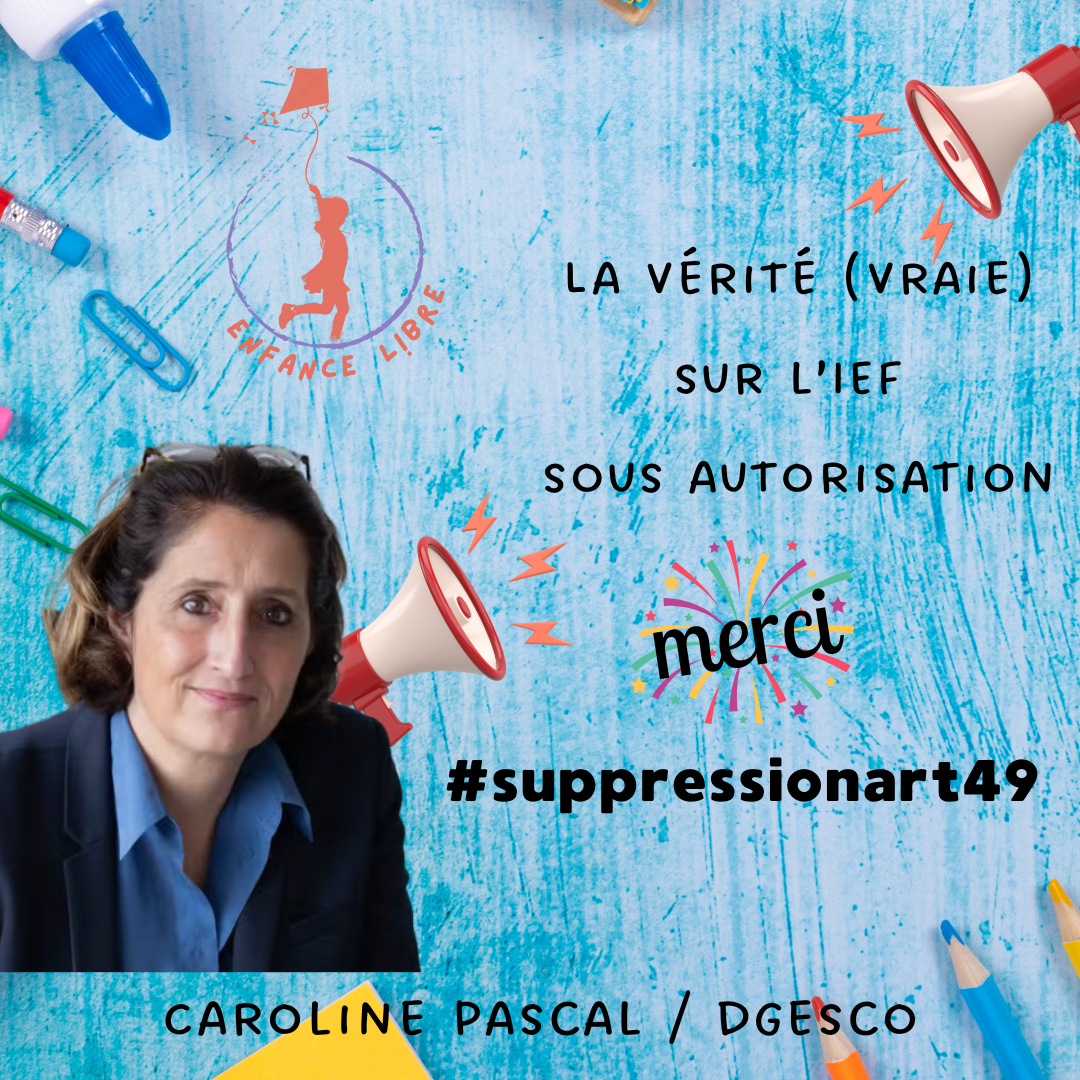 Réponses d’EL à Caroline Pascal — Enfance Libre