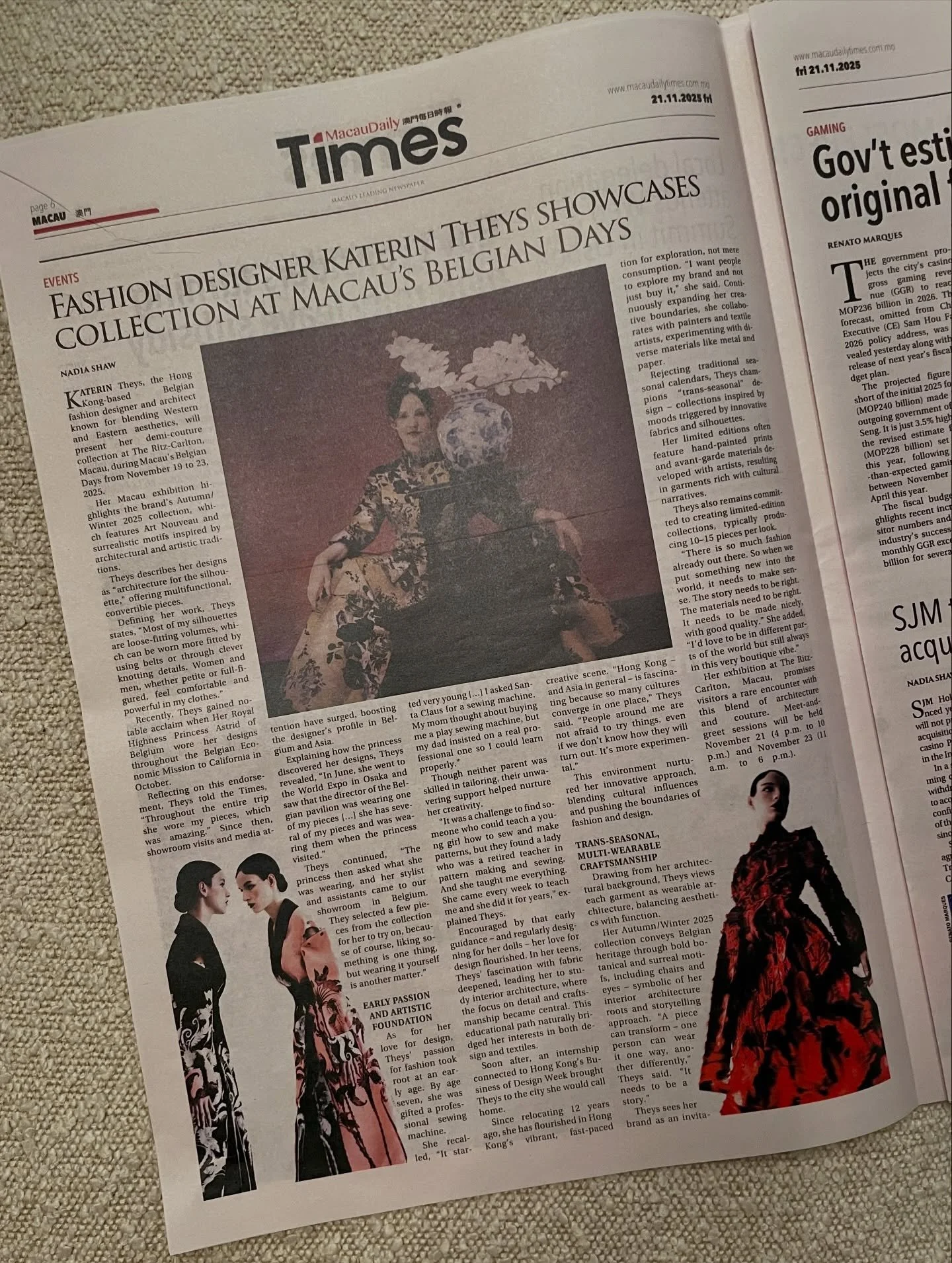 Thank you @belgiuminhongkong for this nice recap of @belgiandayshk &hearts;️
Thank you @ritzcarltonmacau for having me &hearts;️
Thank you Macau Daily Times for the amazing article &hearts;️