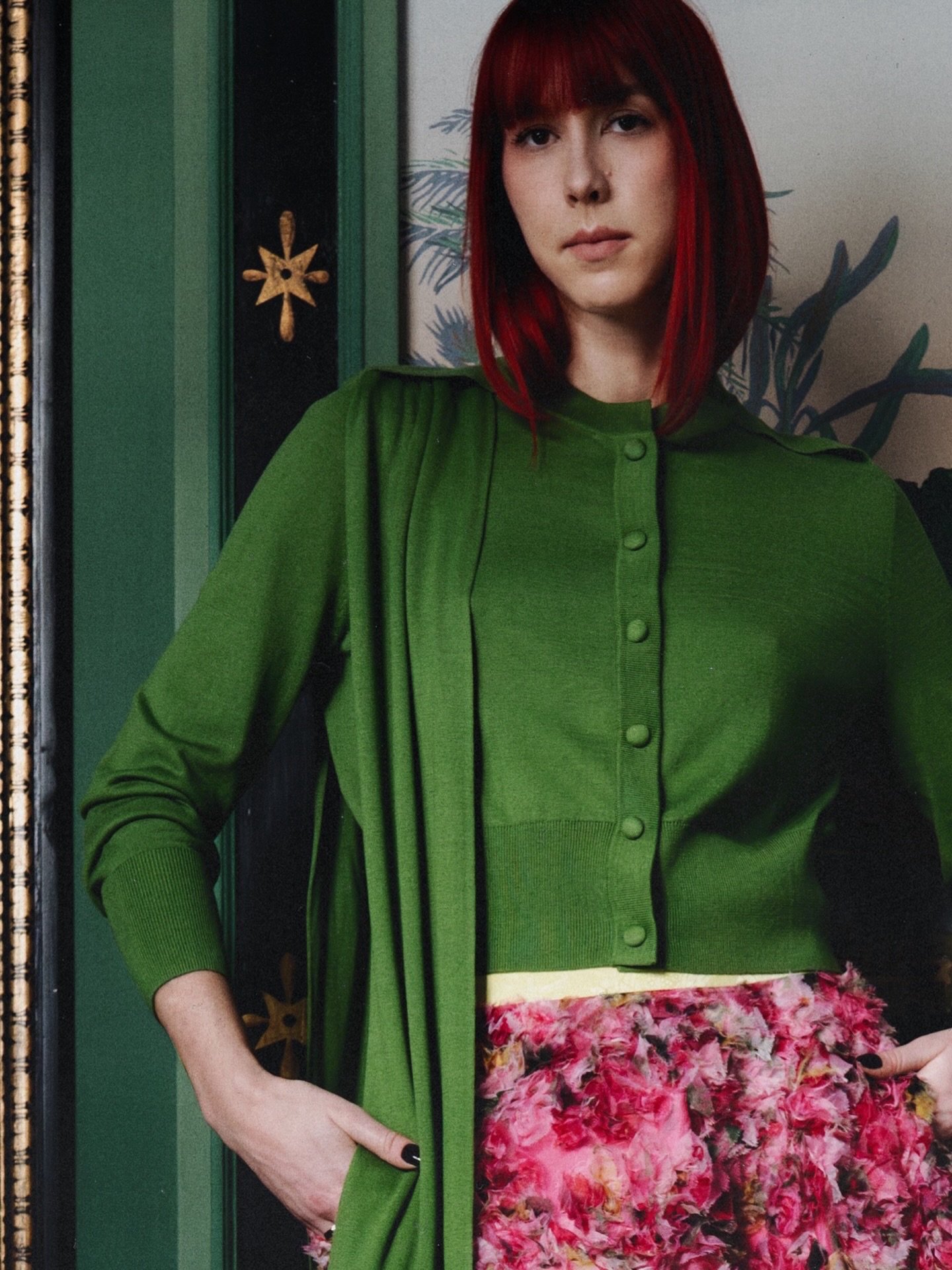 Every drape is a study in movement. 
Marie wears a cardigan knitted from silk and cotton. Attach, detach, and re‑drape the scarf, create your own architecture for the silhouette.

#katerintheys #belgium #hongkong