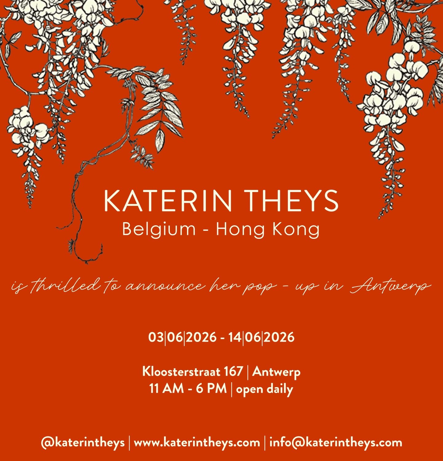 I&rsquo;m excited to return to Belgium this June for my pop-up in Antwerp, as part of @antwerp.fashionfestival 🤍

June 3 - June 14
Kloosterstraat 167, Antwerp 
11am - 6pm, open daily