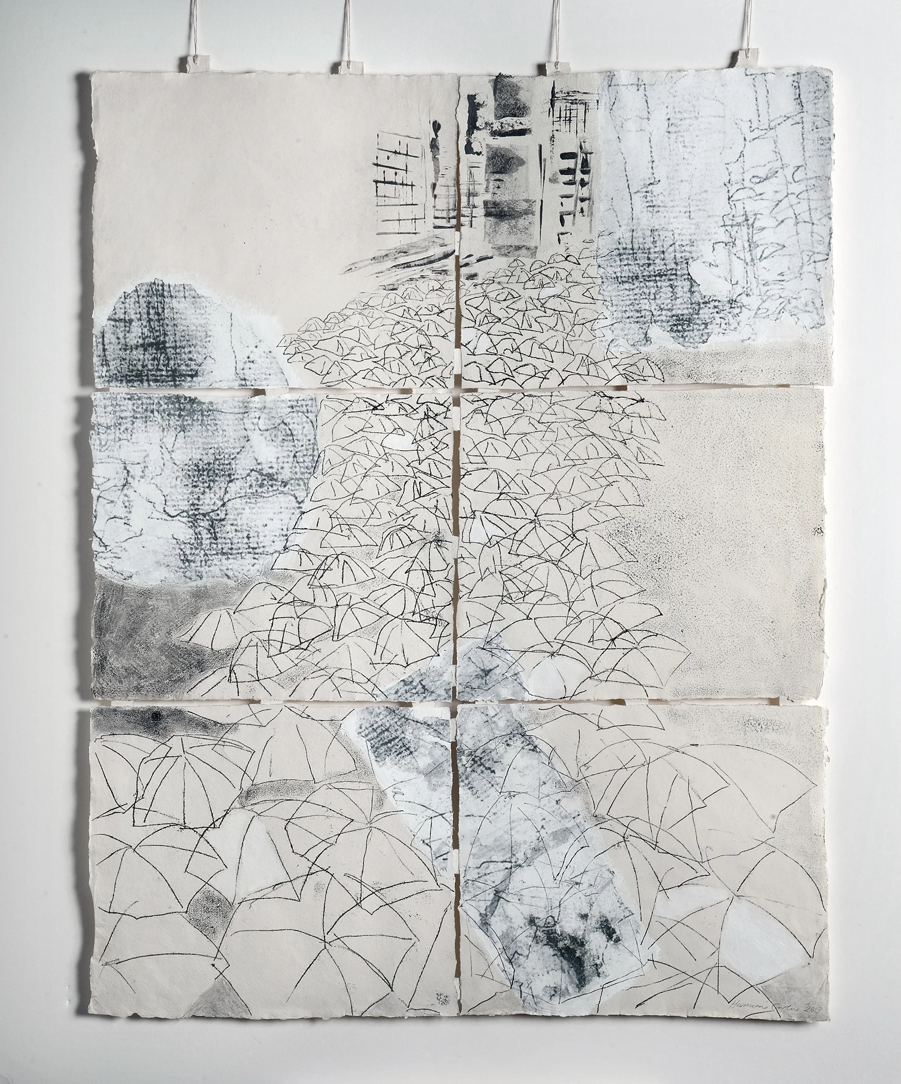 Tokyo Crowd panel drawing 2015