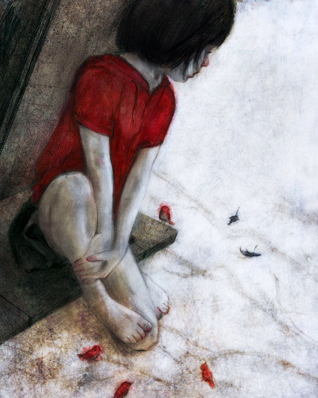  Once she gave her a little cap made of red velvet. 