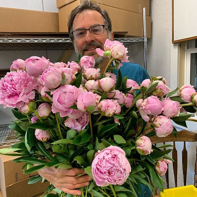 Even Dad&rsquo;s like peonies in Father&rsquo;s Day!  Inevitable Farm 7882 E. Lakeview Hills Rd