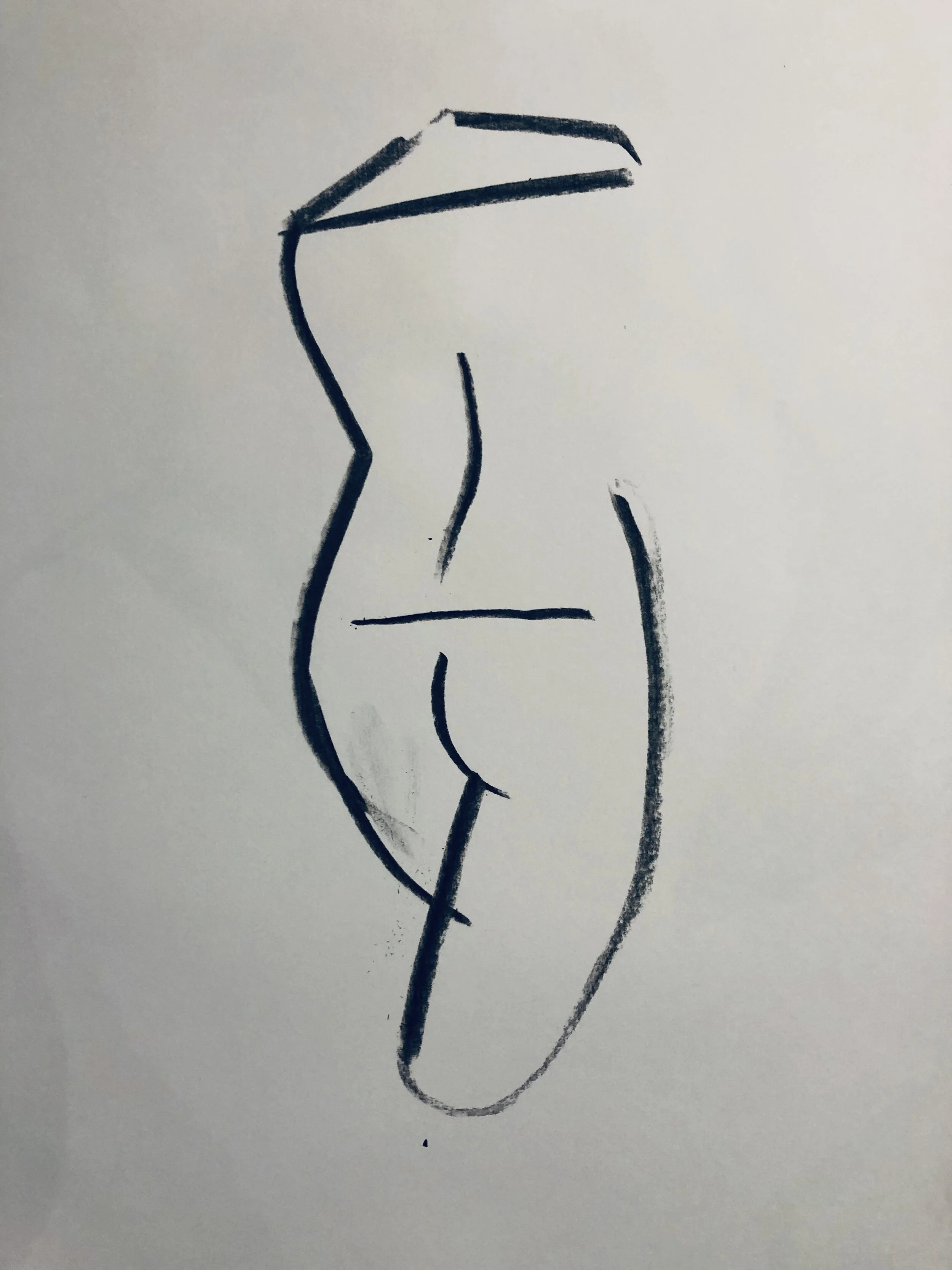 Drawing your torso using those original lines as a guideline