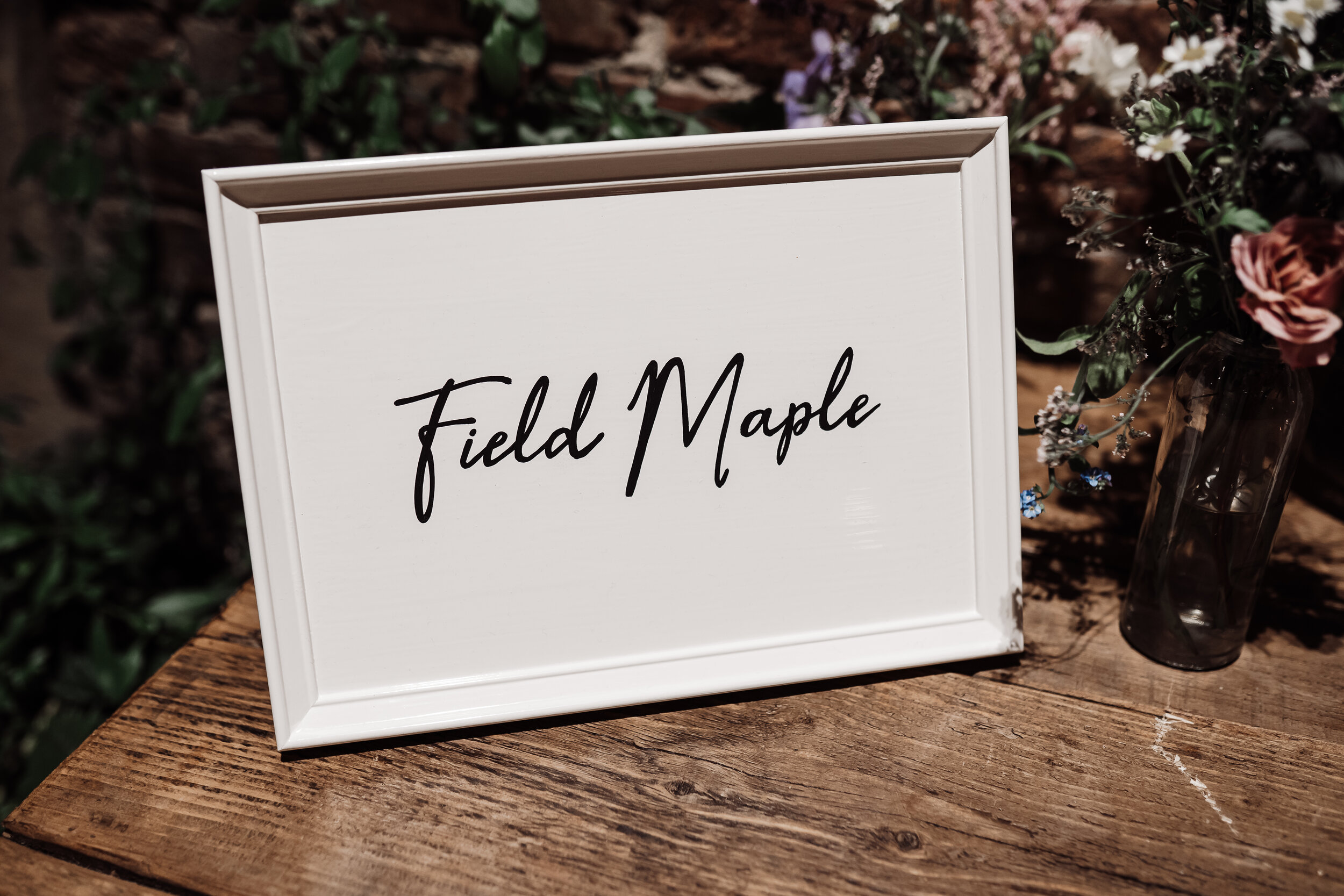 Hand painted wedding sign
