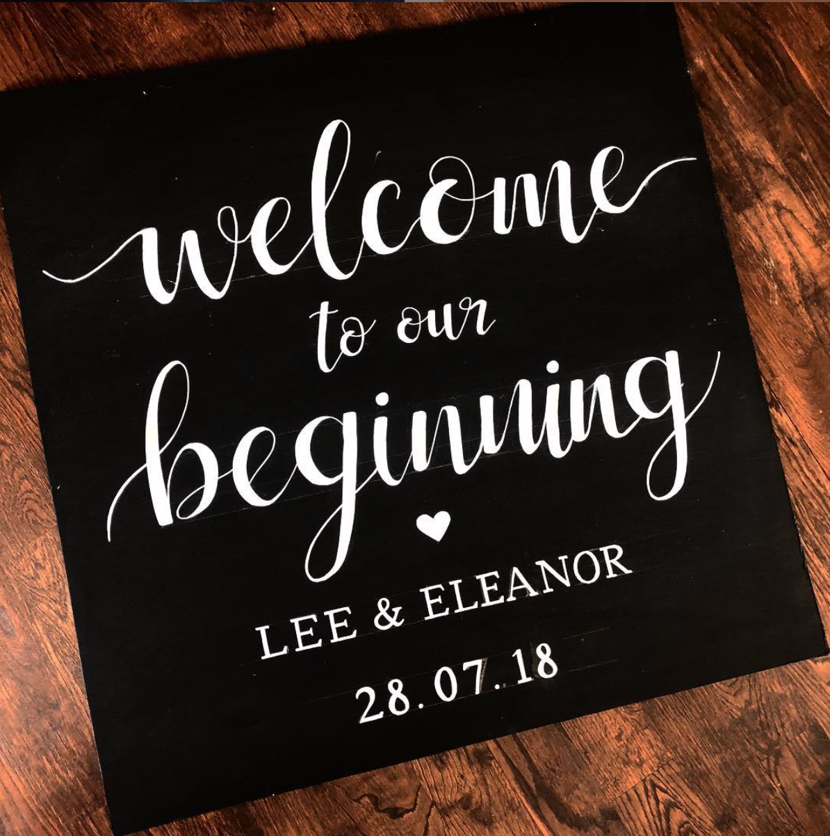 Wedding chalkboard sign