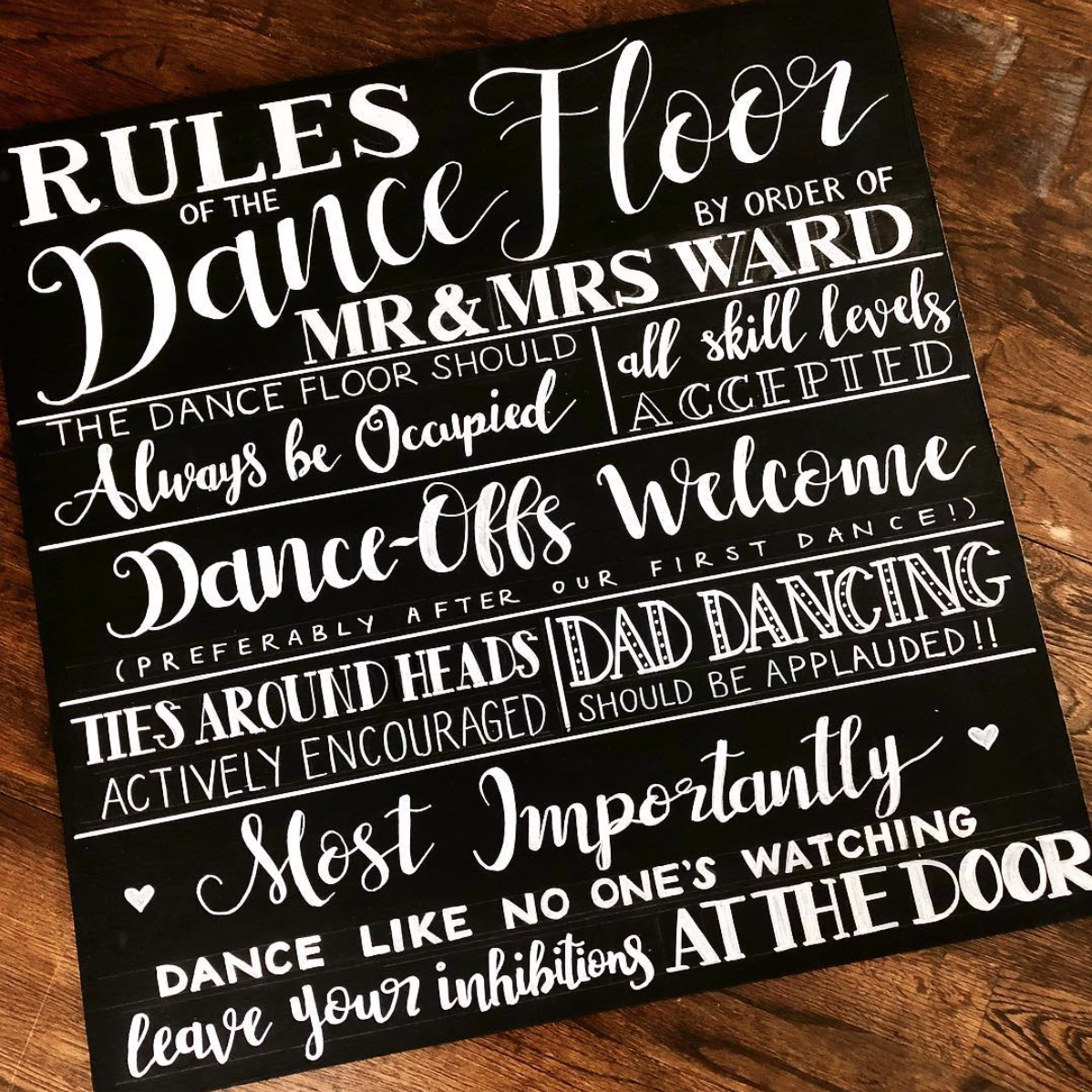Wedding chalkboard sign