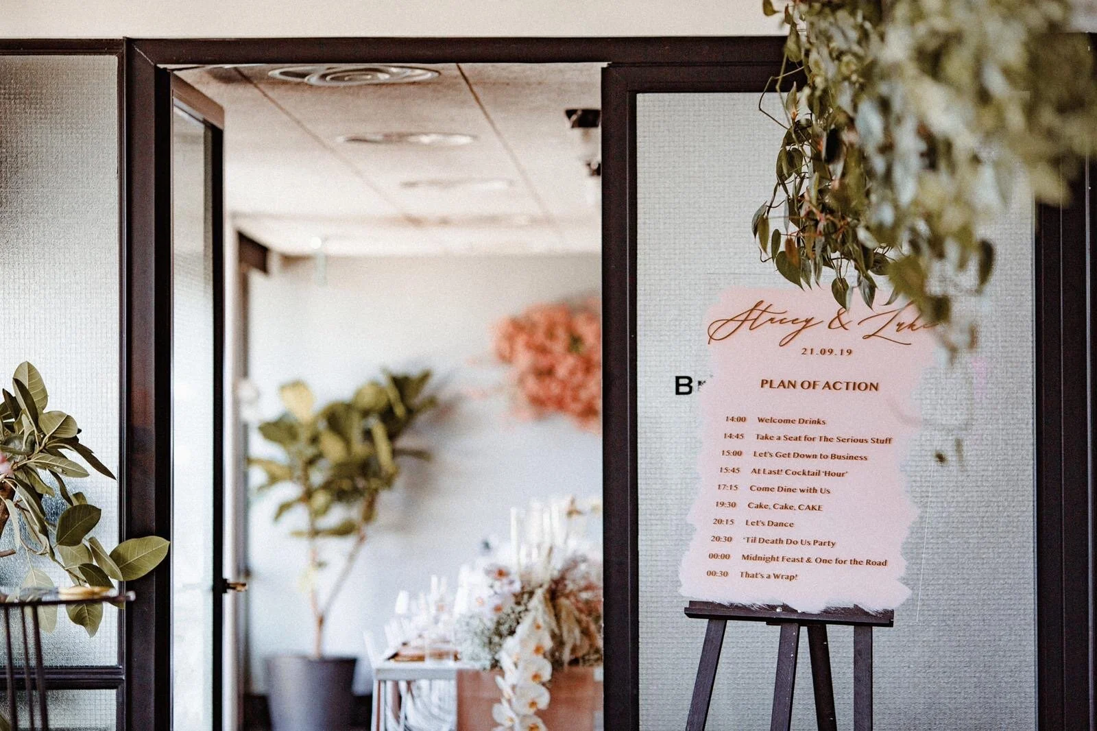 Acrylic wedding sign