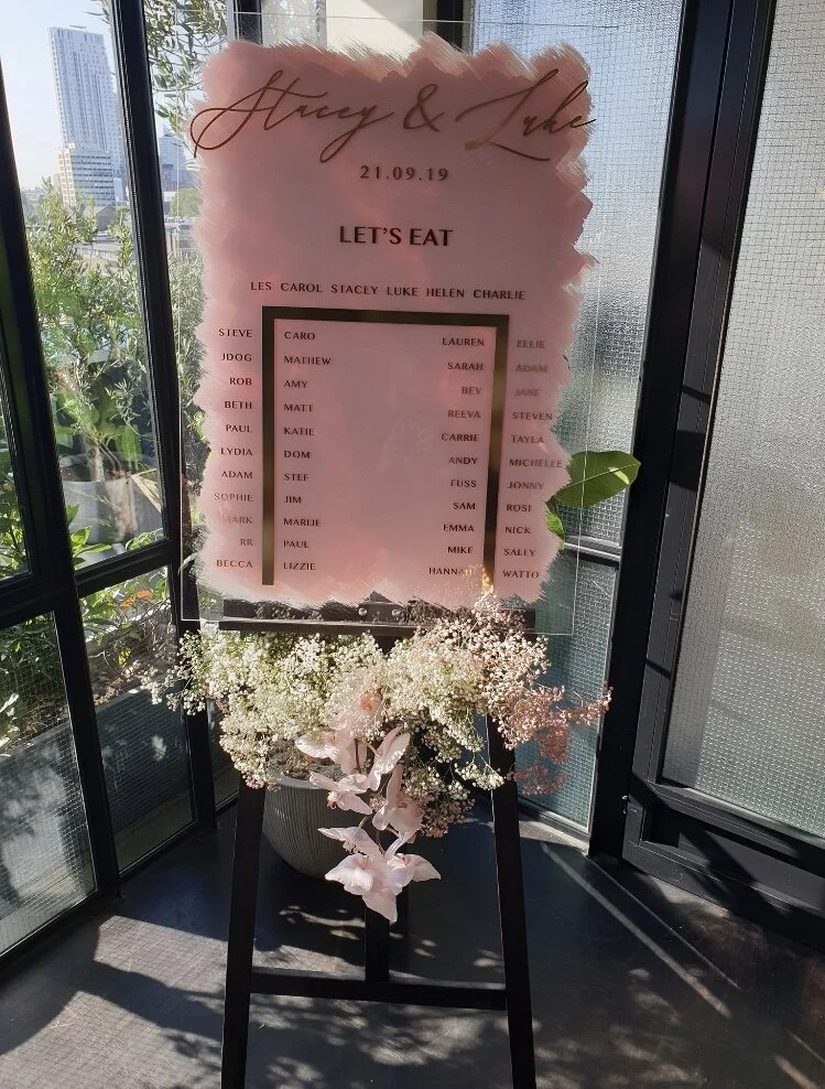 Acrylic wedding sign