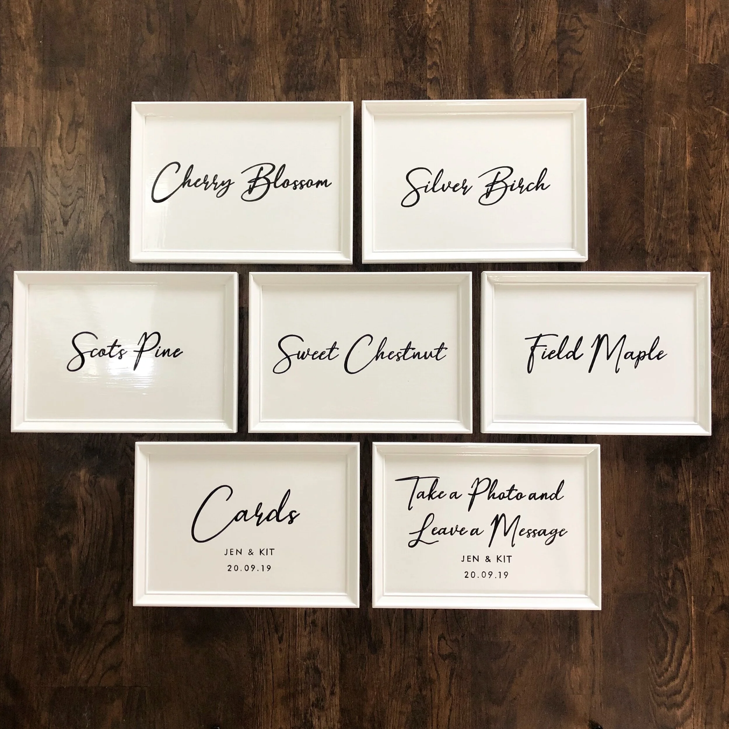 Hand painted wedding signs