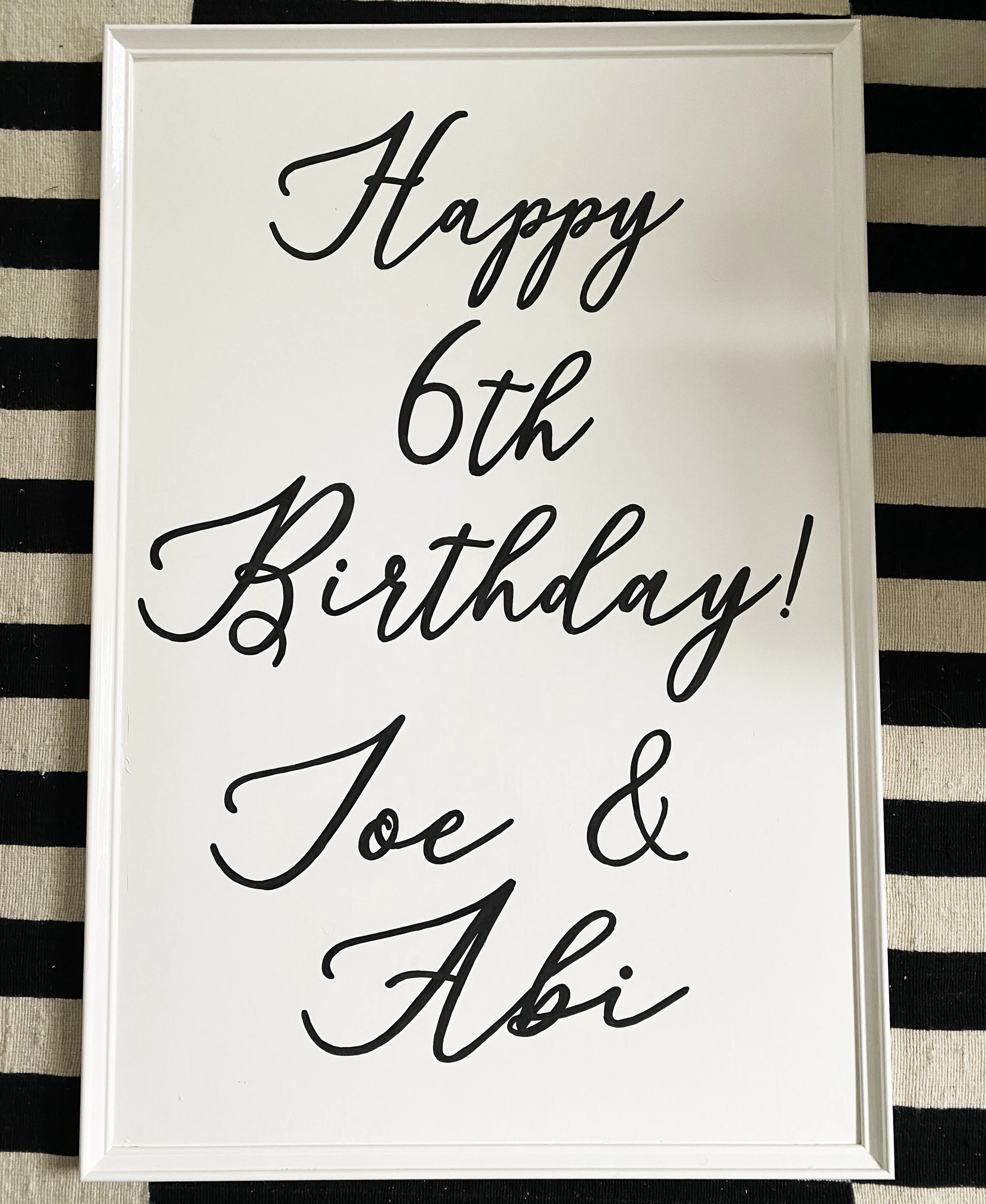 Hand painted Birthday party sign