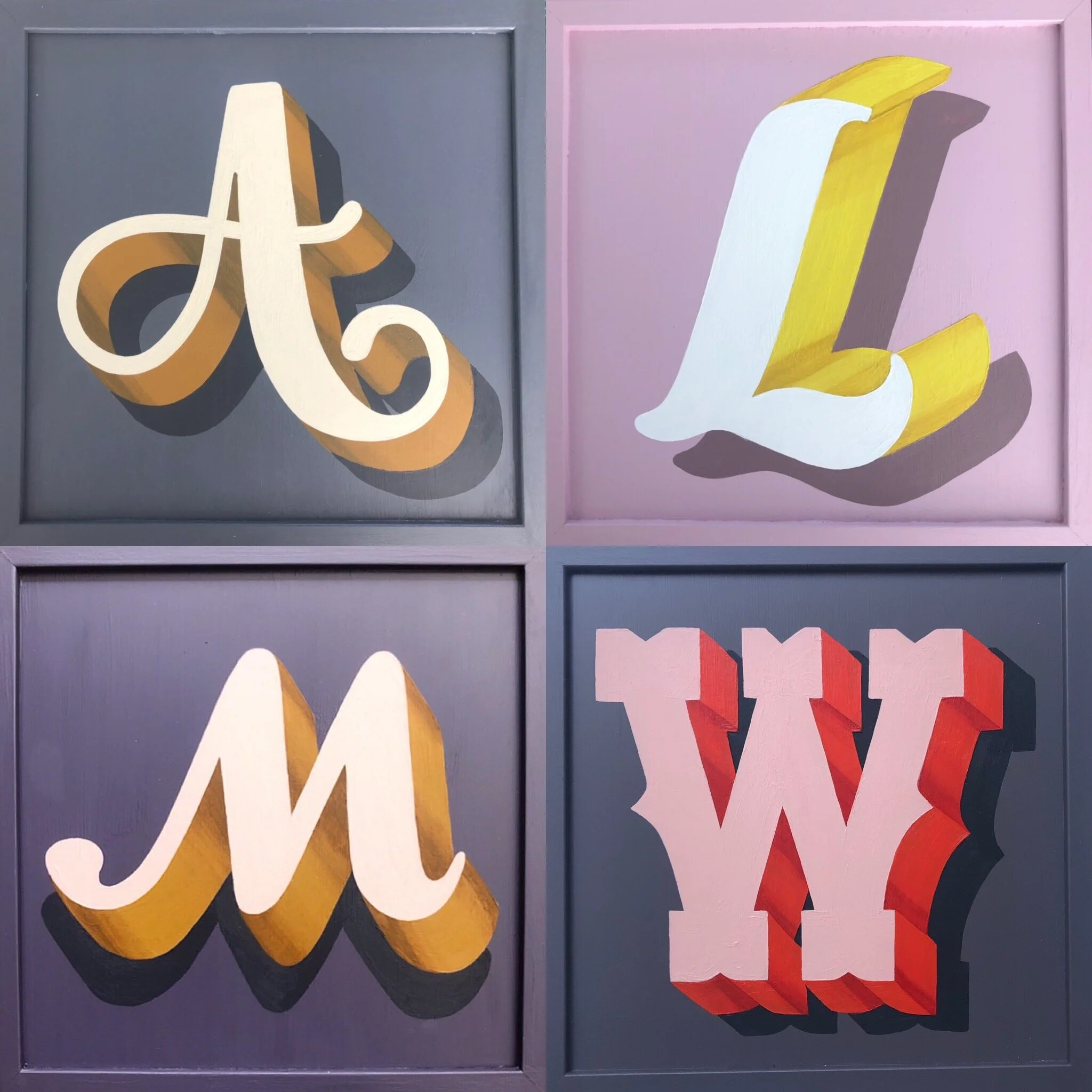 Hand painted letter wall art / sign