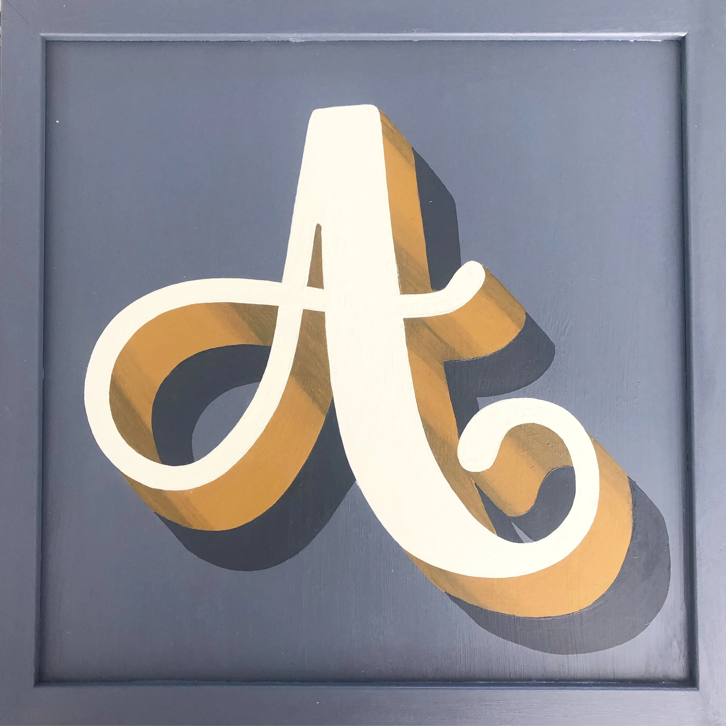 Hand painted letter wall art / sign