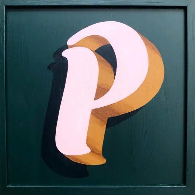 Hand painted letter wall art / sign