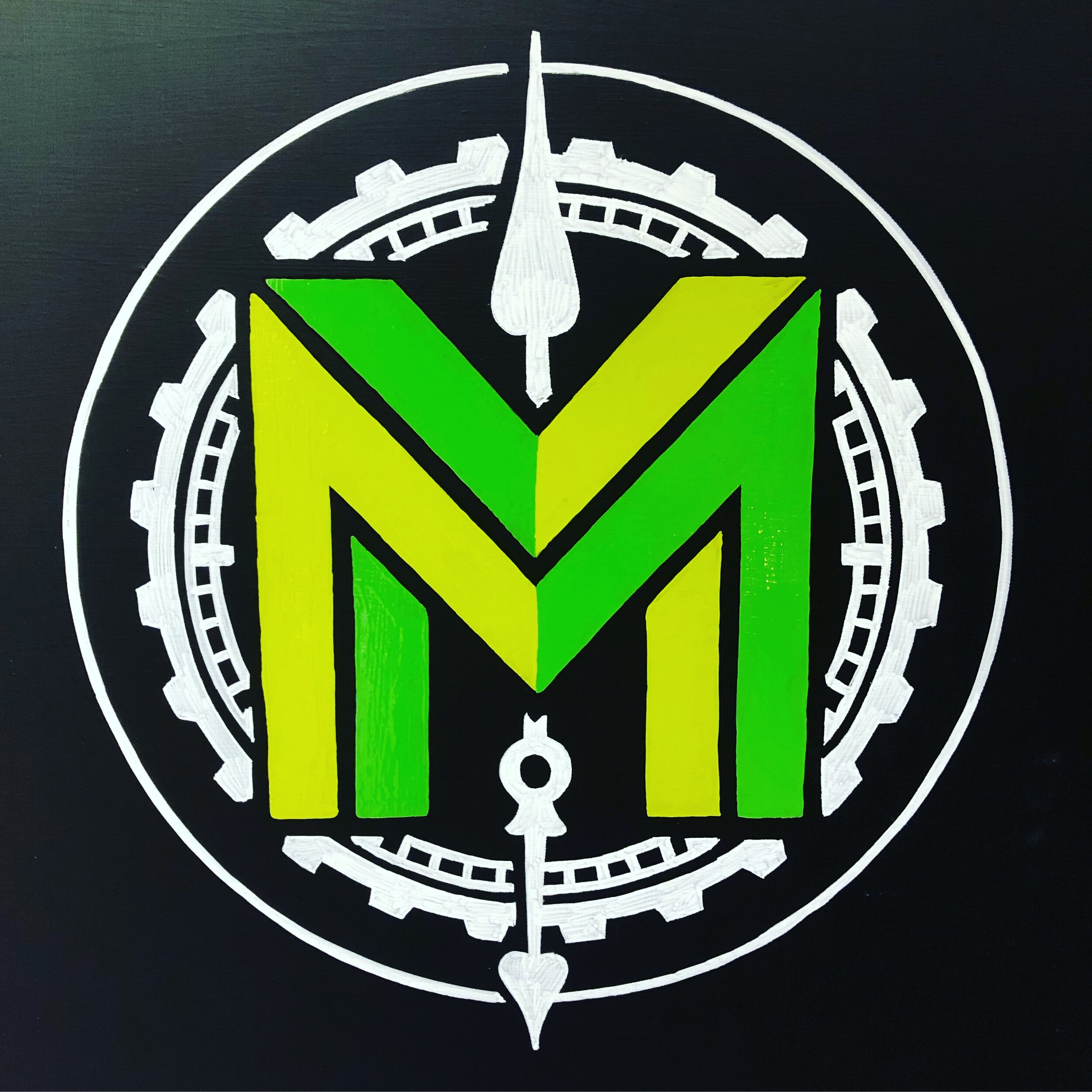 Commissioned project. Hand painted Meantime artwork in pub beer garden