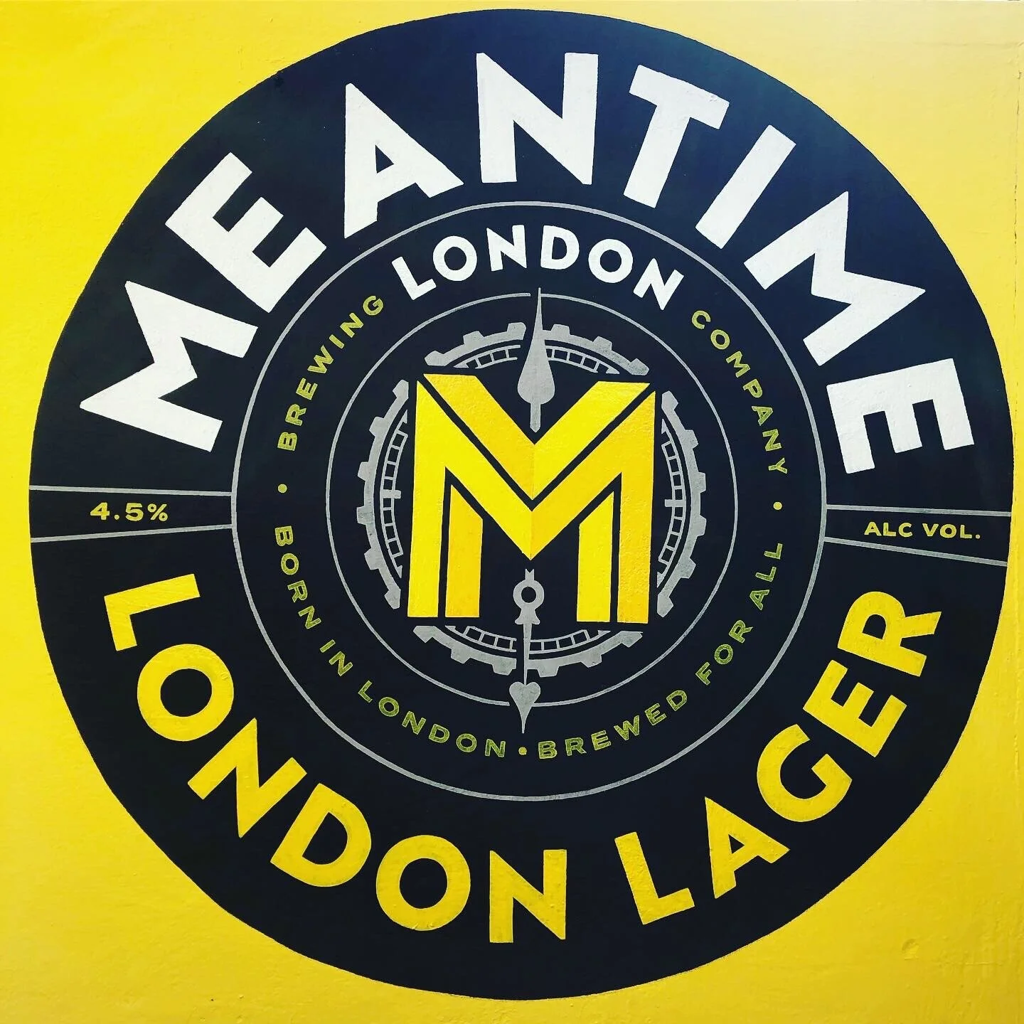 Commissioned project. Hand painted Meantime artwork in pub beer garden