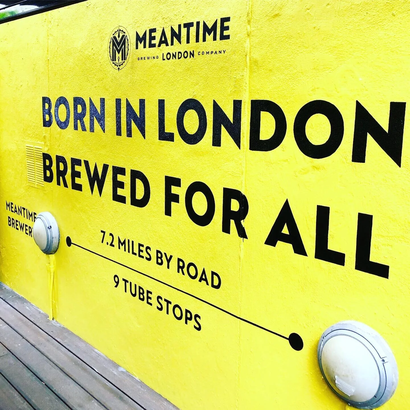 Commissioned project. Hand painted Meantime artwork in pub beer garden