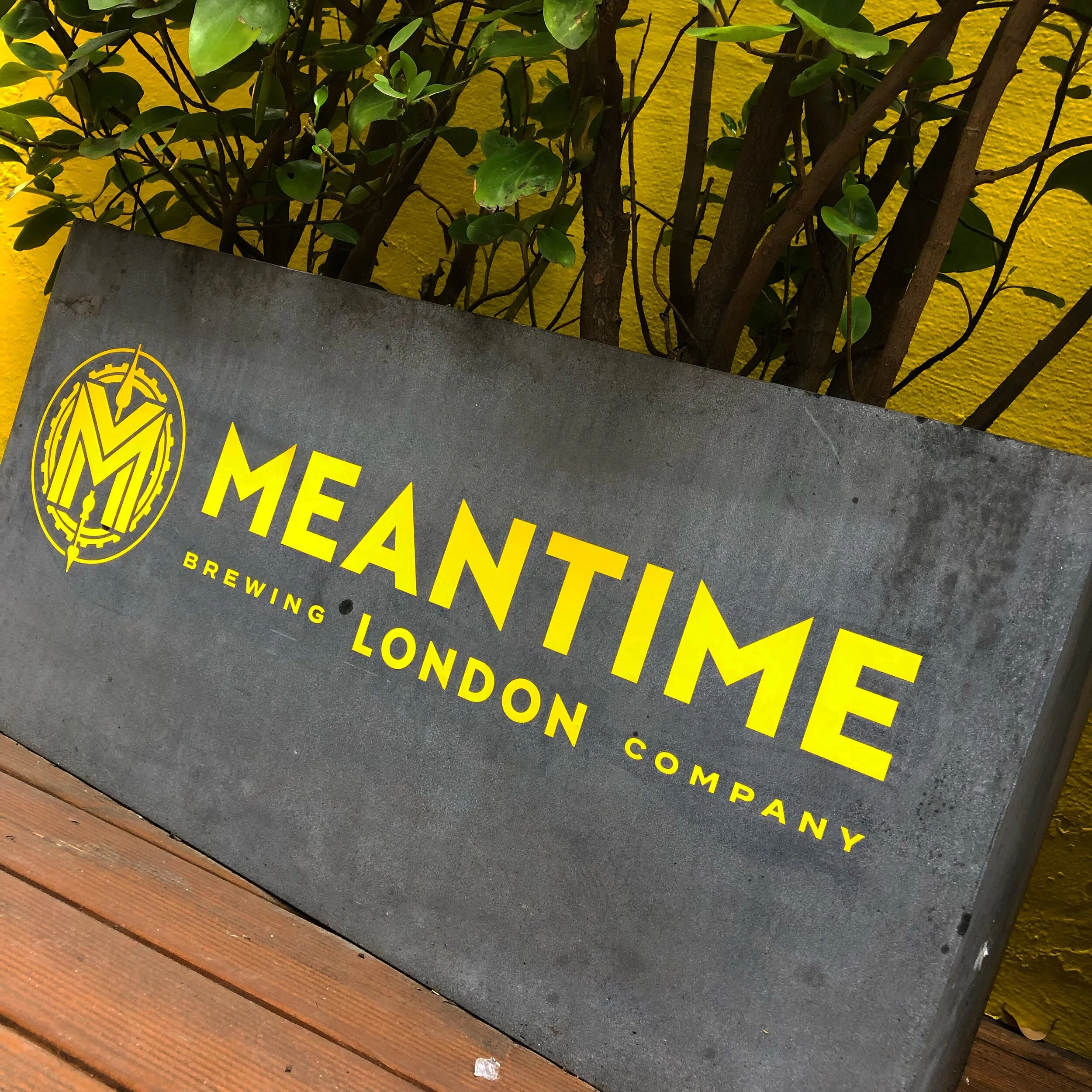 Commissioned project. Hand painted Meantime artwork in pub beer garden