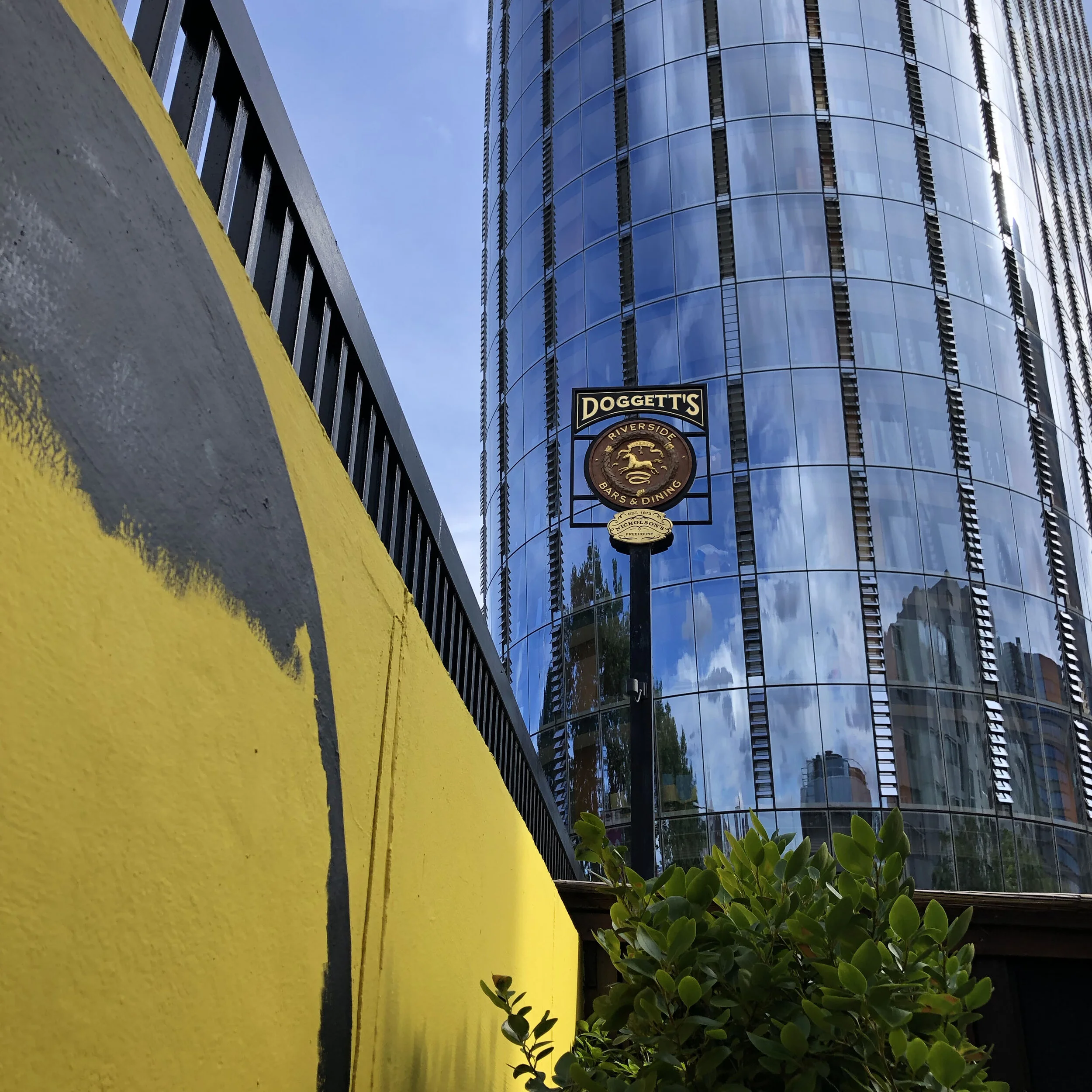 Commissioned project. Hand painted Meantime artwork in pub beer garden